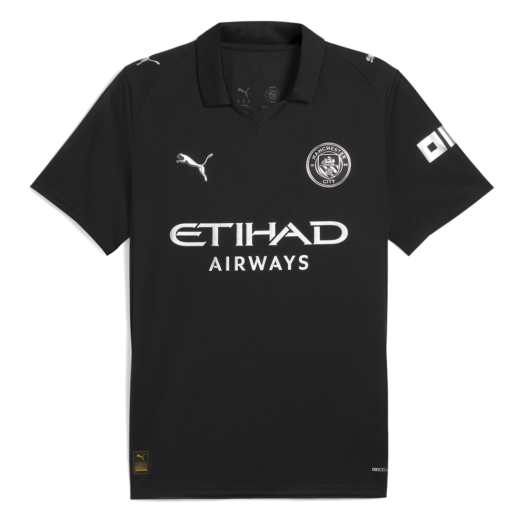 RODRIGO #16 Manchester City Away Football Shirt 2025/26 Black