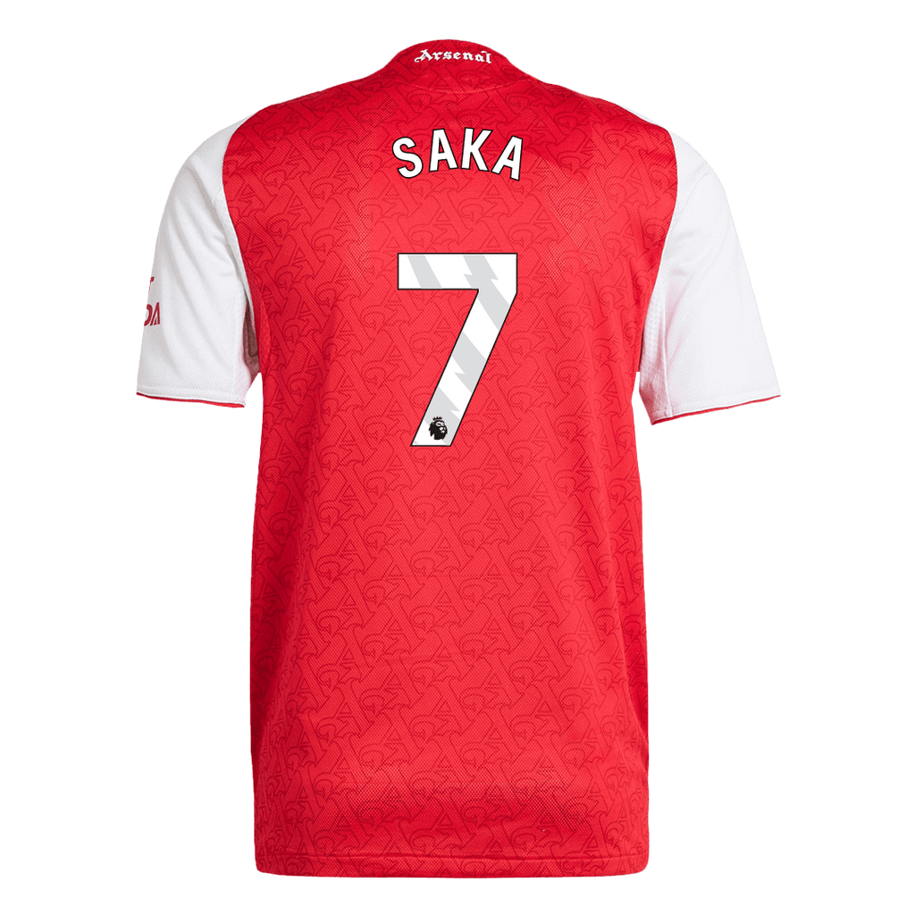 Player Version SAKA #7 Arsenal Home Football Shirt 2025/26 Red