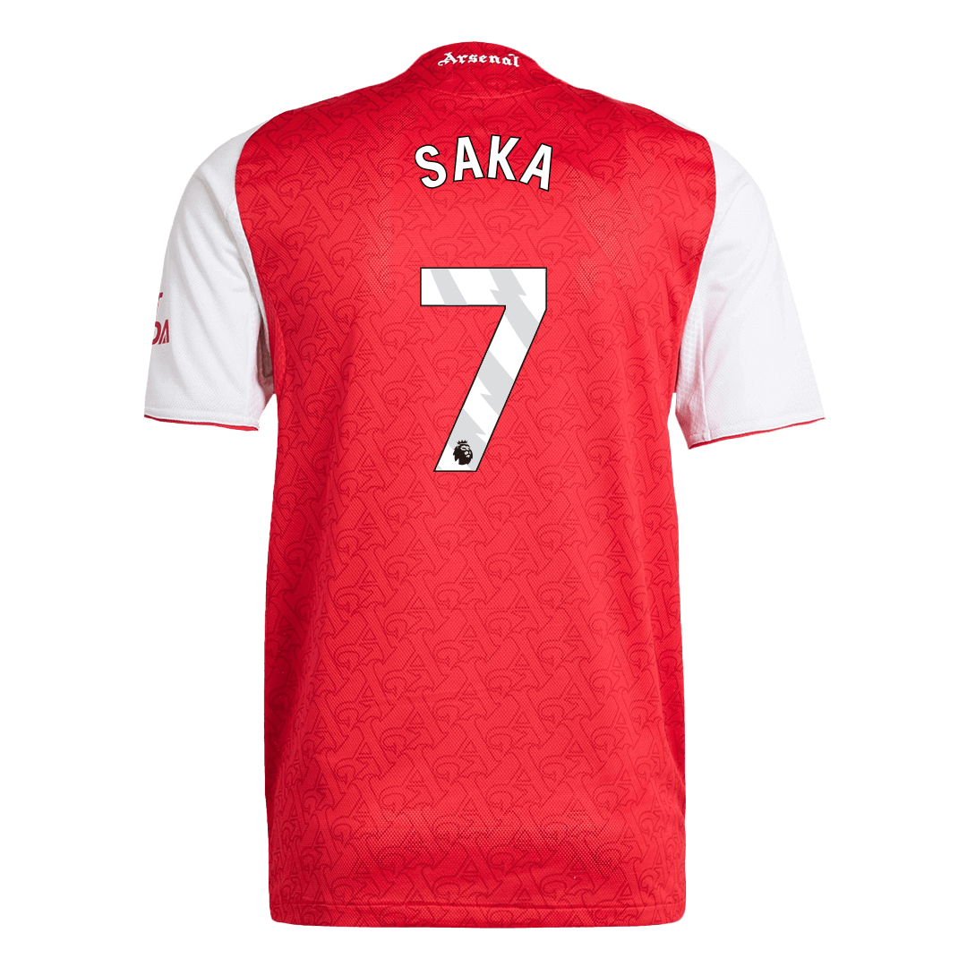 Player Version SAKA #7 Arsenal Home Football Shirt 2025/26 Red