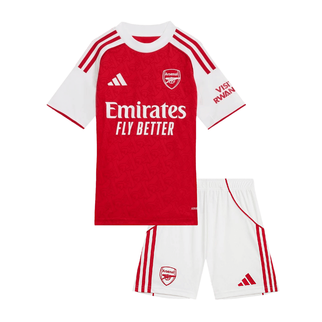Kid's Arsenal Home Football Shirt Kit(Jersey+Shorts) 2025/26 Red