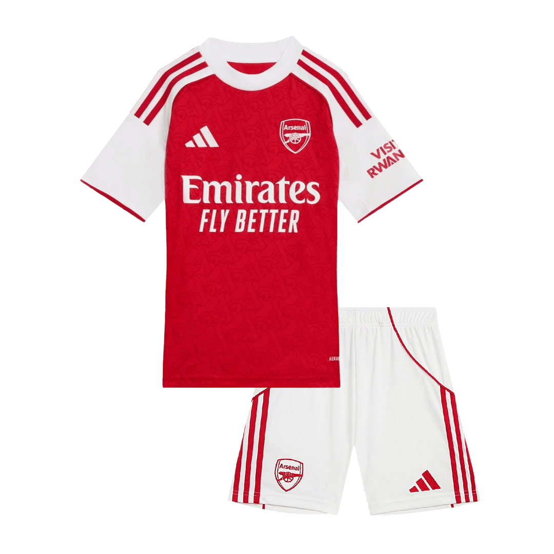Kid's Arsenal Home Football Shirt Kit(Jersey+Shorts) 2025/26 Red