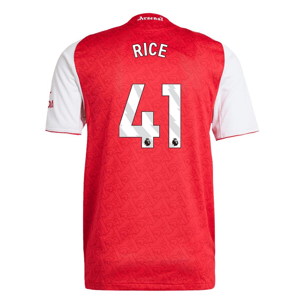 Player Version RICE #41 Arsenal Home Football Shirt 2025/26 Red