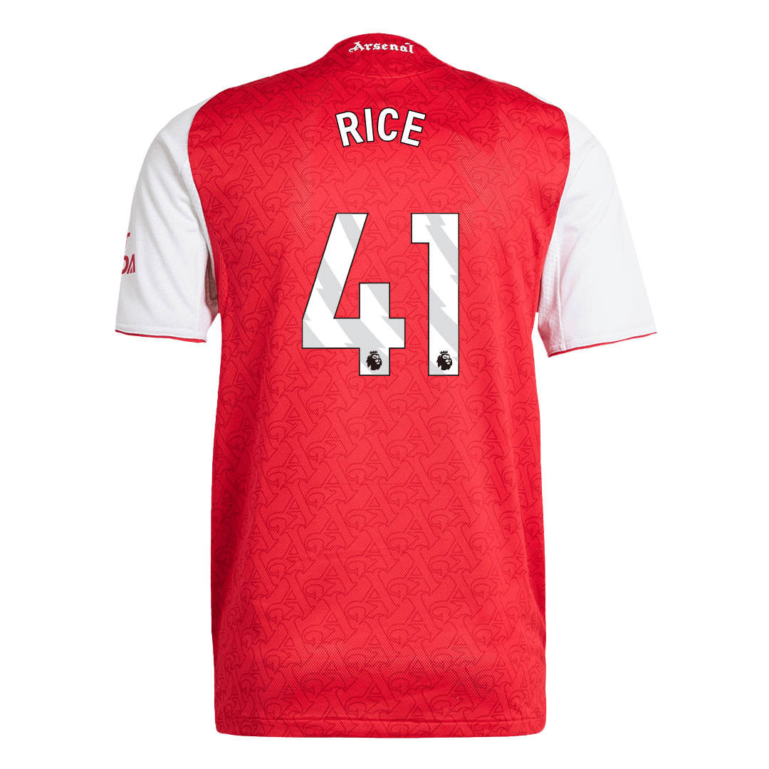 Player Version RICE #41 Arsenal Home Football Shirt 2025/26 Red