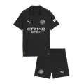 Kid's Manchester City Away Football Shirt Kit(Jersey+Shorts) 2025/26 Black