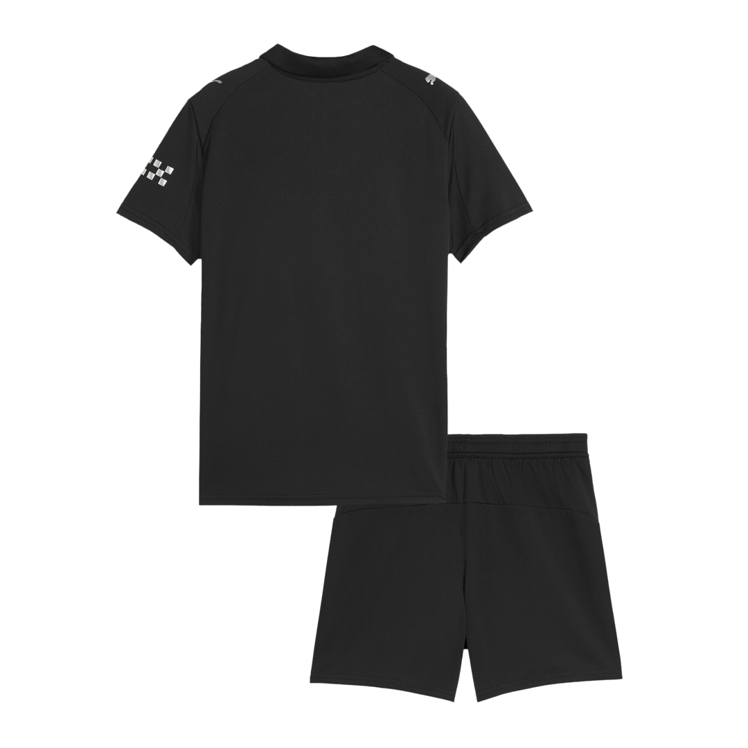 Kid's Manchester City Away Football Shirt Kit(Jersey+Shorts) 2025/26 Black