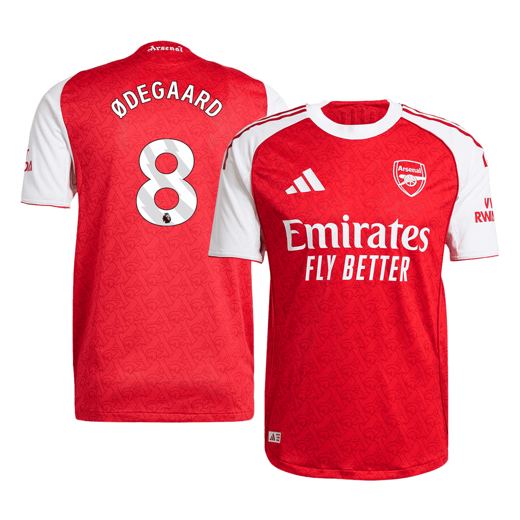 Player Version ØDEGAARD #8 Arsenal Home Football Shirt 2025/26 Red