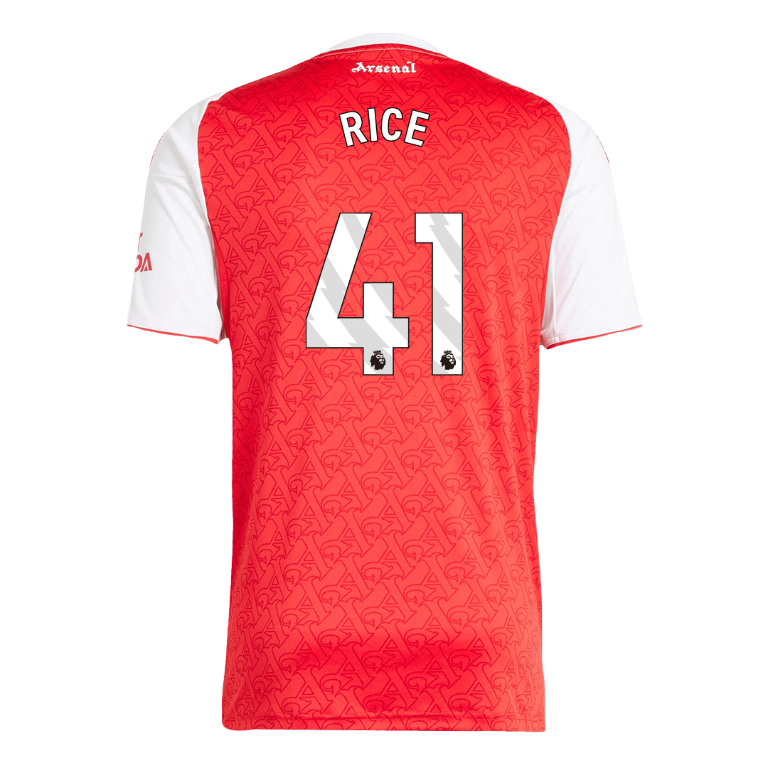 RICE #41 Arsenal Home Football Shirt 2025/26 Red