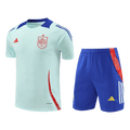 Spain Pre-Match Football Shirt Kit(Jersey+Shorts) Euro 2024