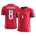 B.FERNANDES #8 Portugal Home Football Shirt 2026