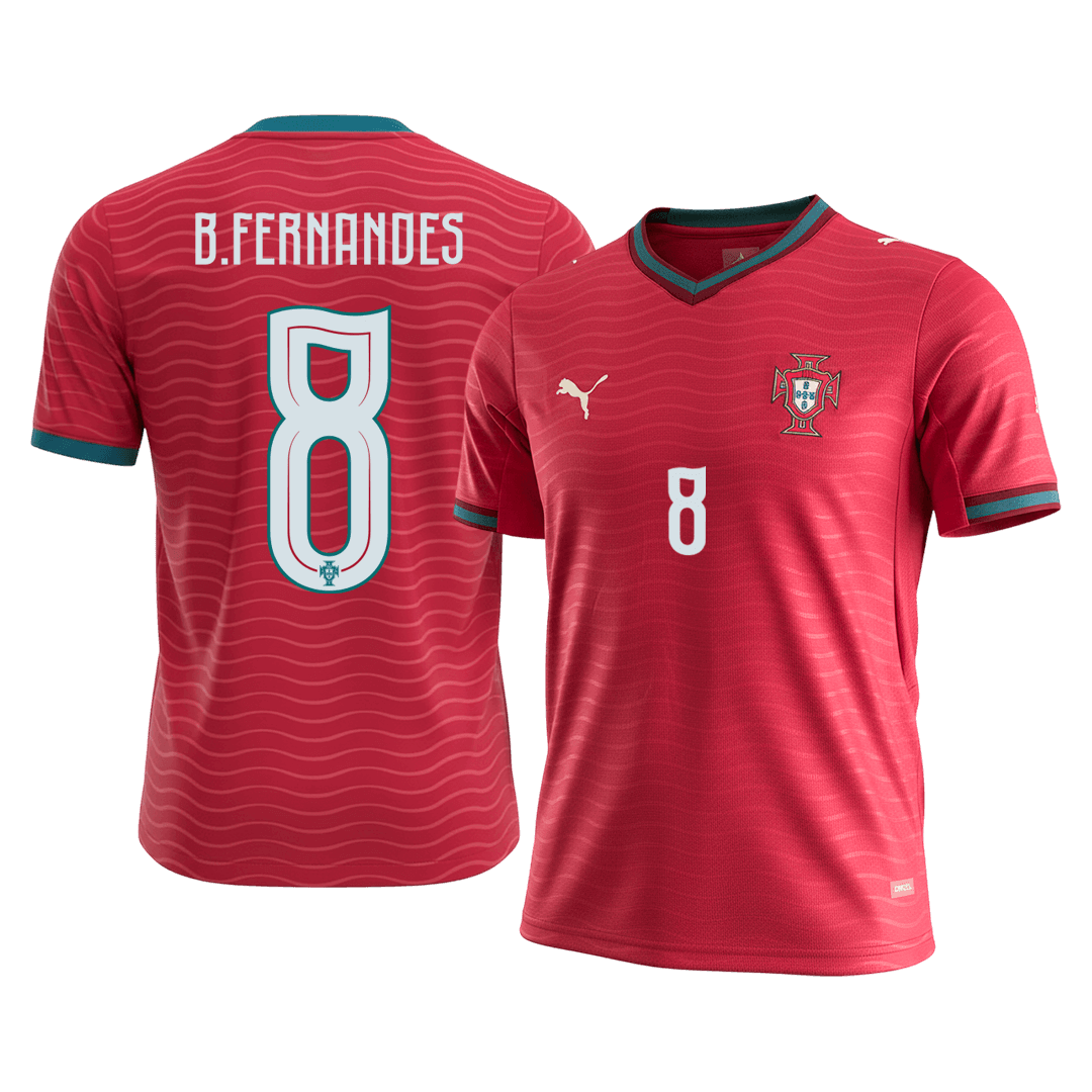 B.FERNANDES #8 Portugal Home Football Shirt 2026