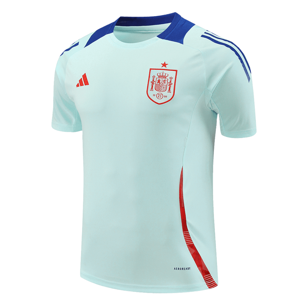 Spain Pre-Match Football Shirt Kit(Jersey+Shorts) Euro 2024