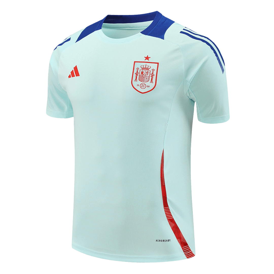 Spain Pre-Match Football Shirt Kit(Jersey+Shorts) Euro 2024