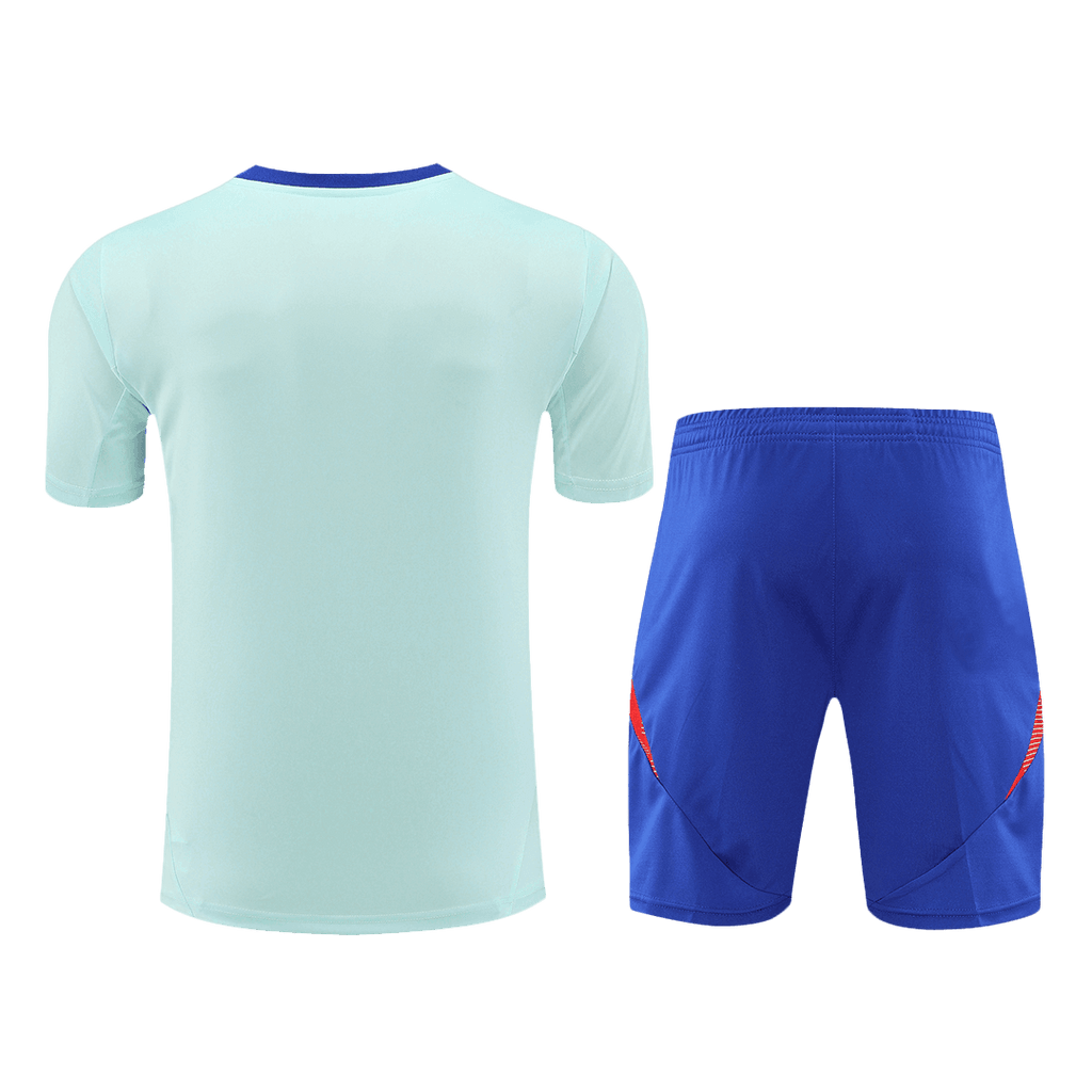 Spain Pre-Match Football Shirt Kit(Jersey+Shorts) Euro 2024