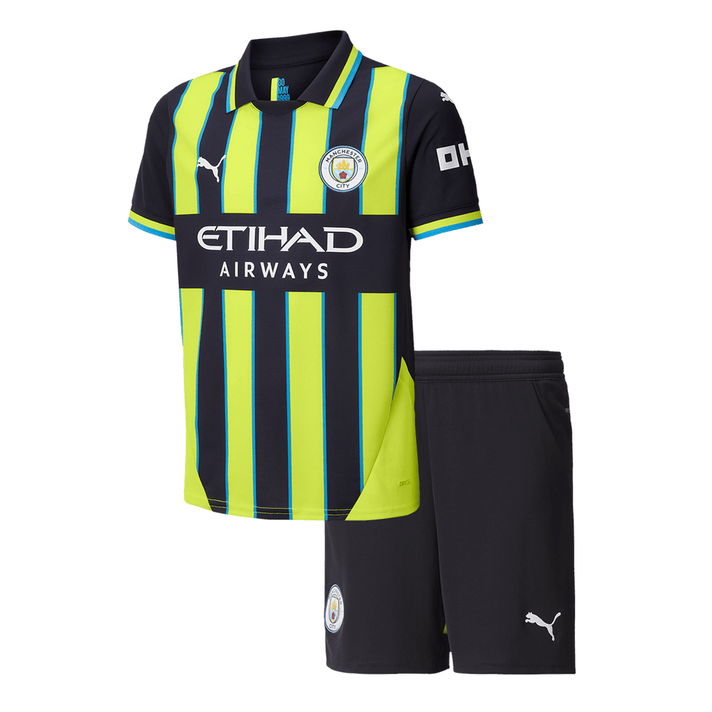 Kid's Manchester City Away Football Shirt Kit(Shirt+Shorts) 2024/25