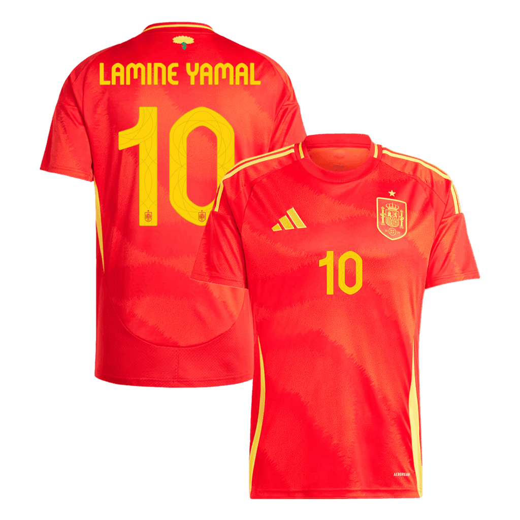 LAMINE YAMAL #10 Spain Home Football Shirt Euro 2024