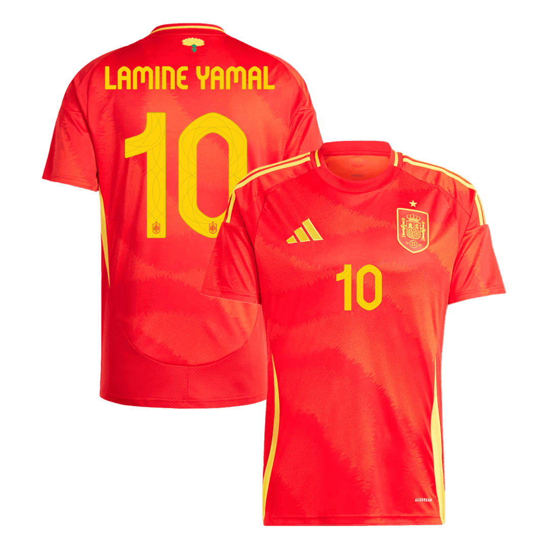 LAMINE YAMAL #10 Spain Home Football Shirt Euro 2024