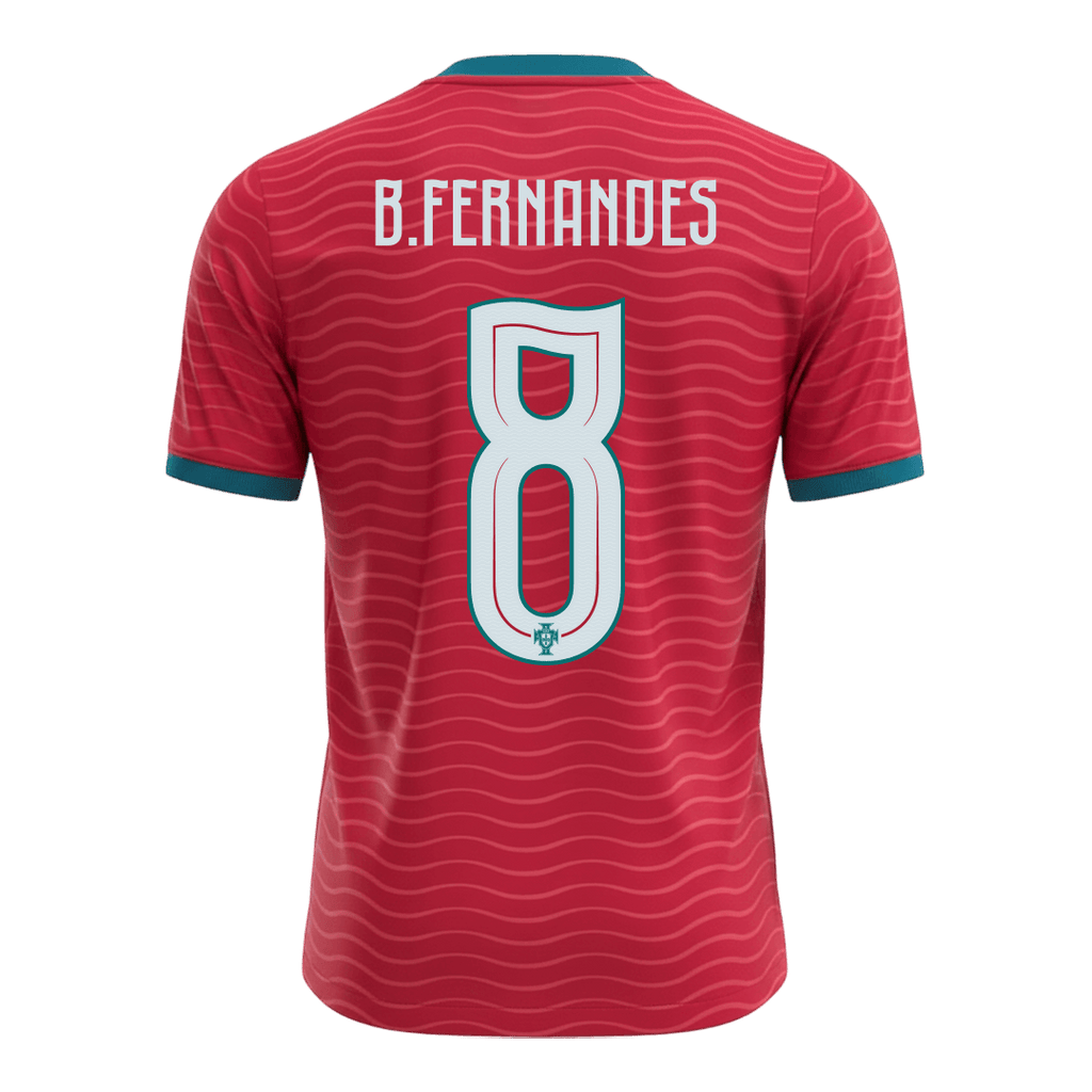 B.FERNANDES #8 Portugal Home Football Shirt 2026