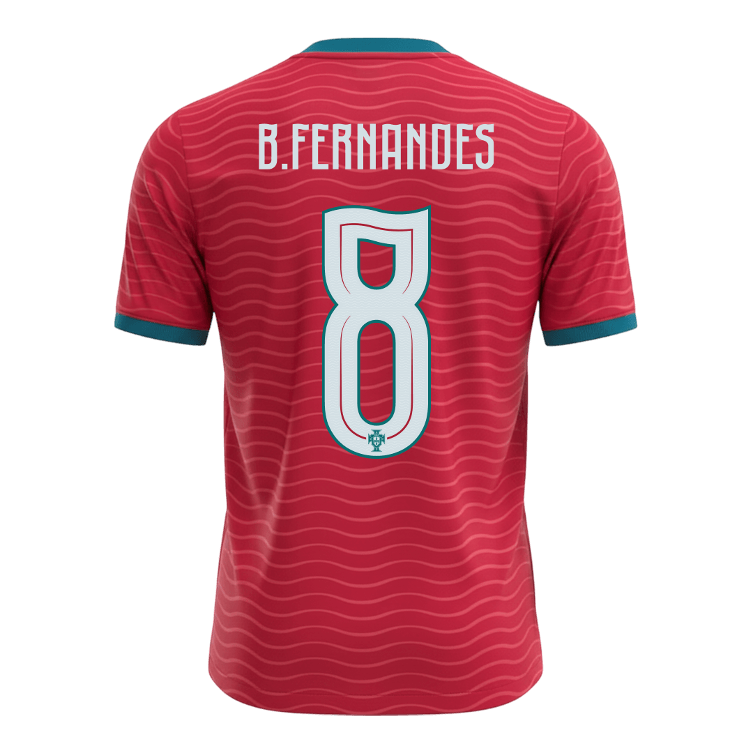 B.FERNANDES #8 Portugal Home Football Shirt 2026