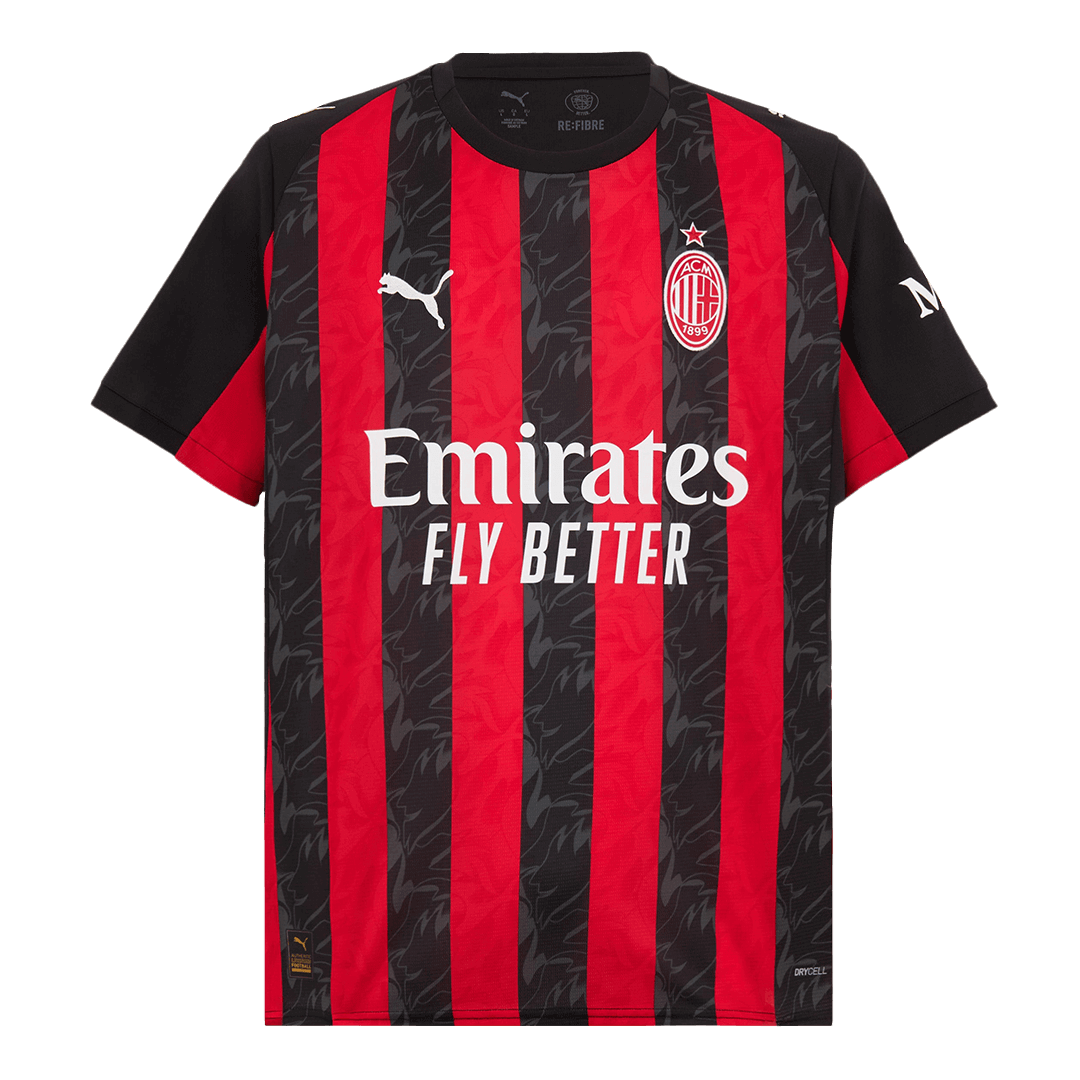 AC Milan Home Football Shirt 2025/26 Red&Black