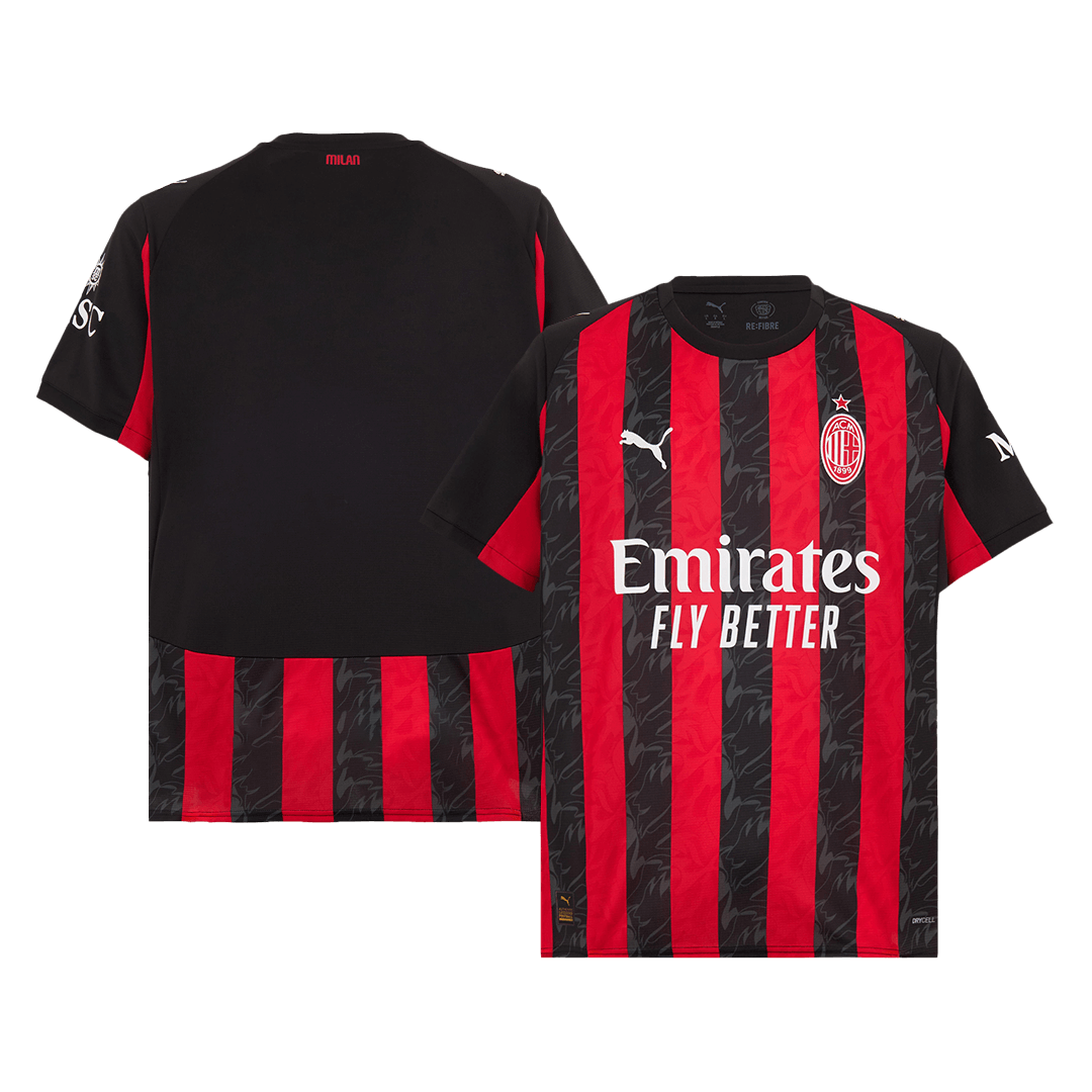 AC Milan Home Football Shirt 2025/26 Red&Black