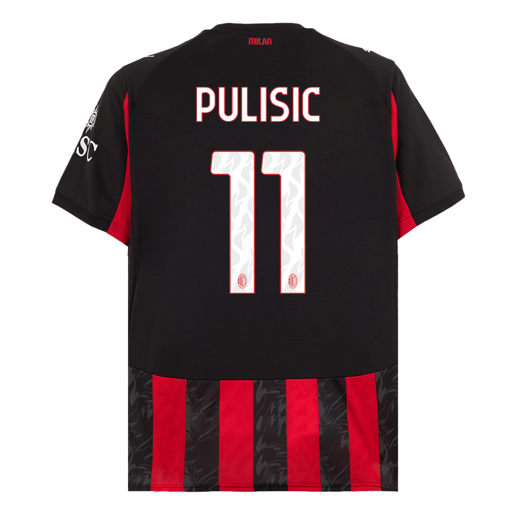 PULISIC #11 AC Milan Home Football Shirt 2025/26 Red&Black