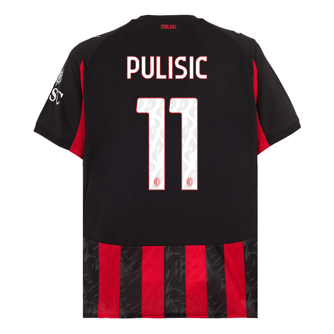 PULISIC #11 AC Milan Home Football Shirt 2025/26 Red&Black