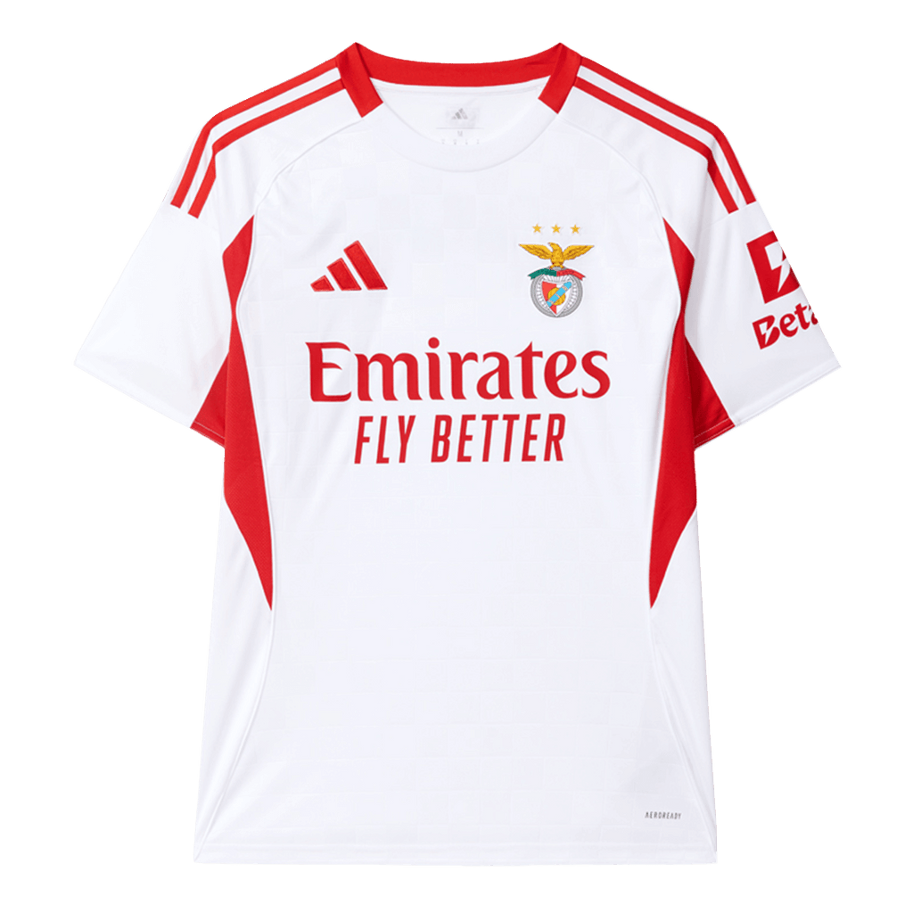 Benfica Third Away Football Shirt 2025/26 White