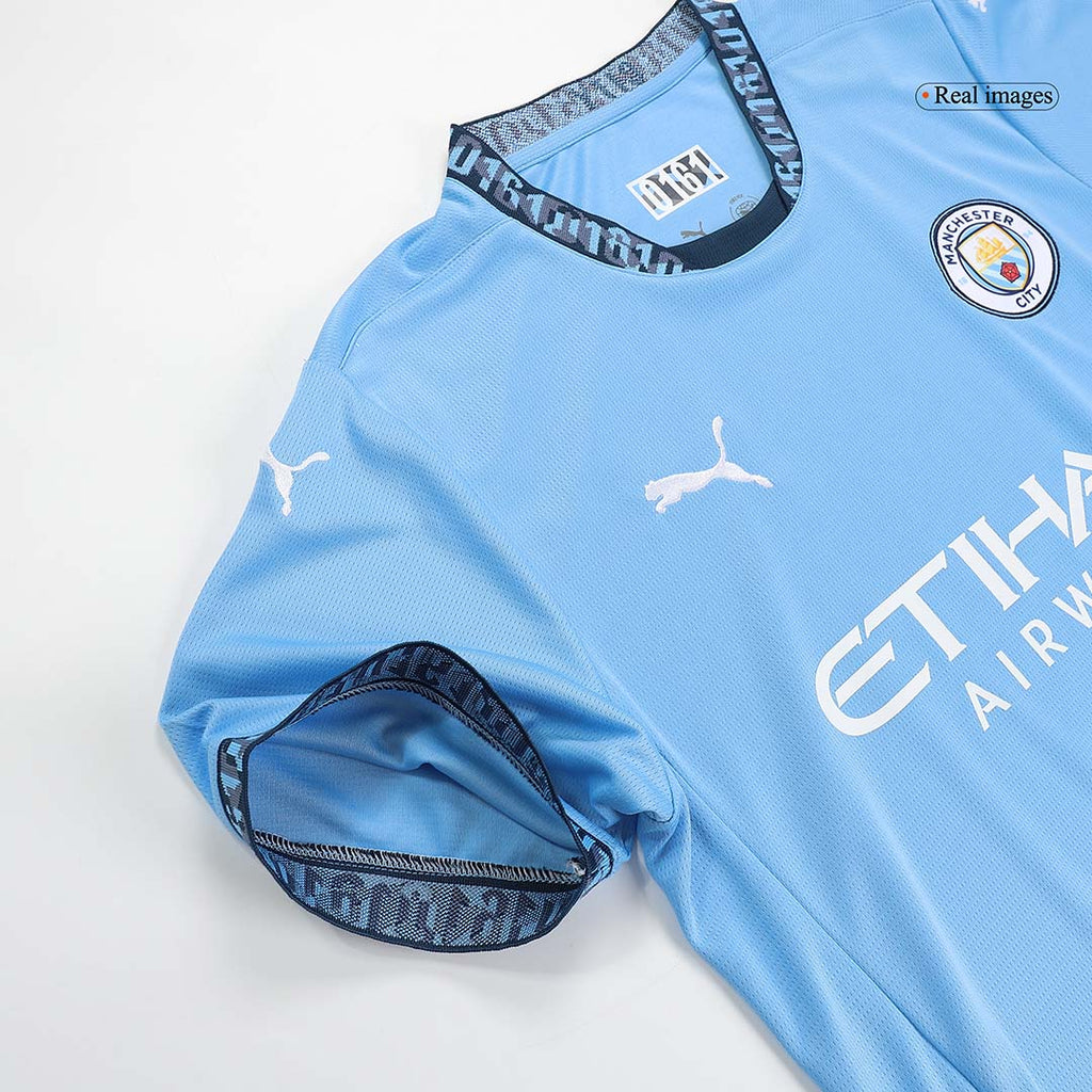 RODRIGO #16 Manchester City Home Football Shirt - UCL
