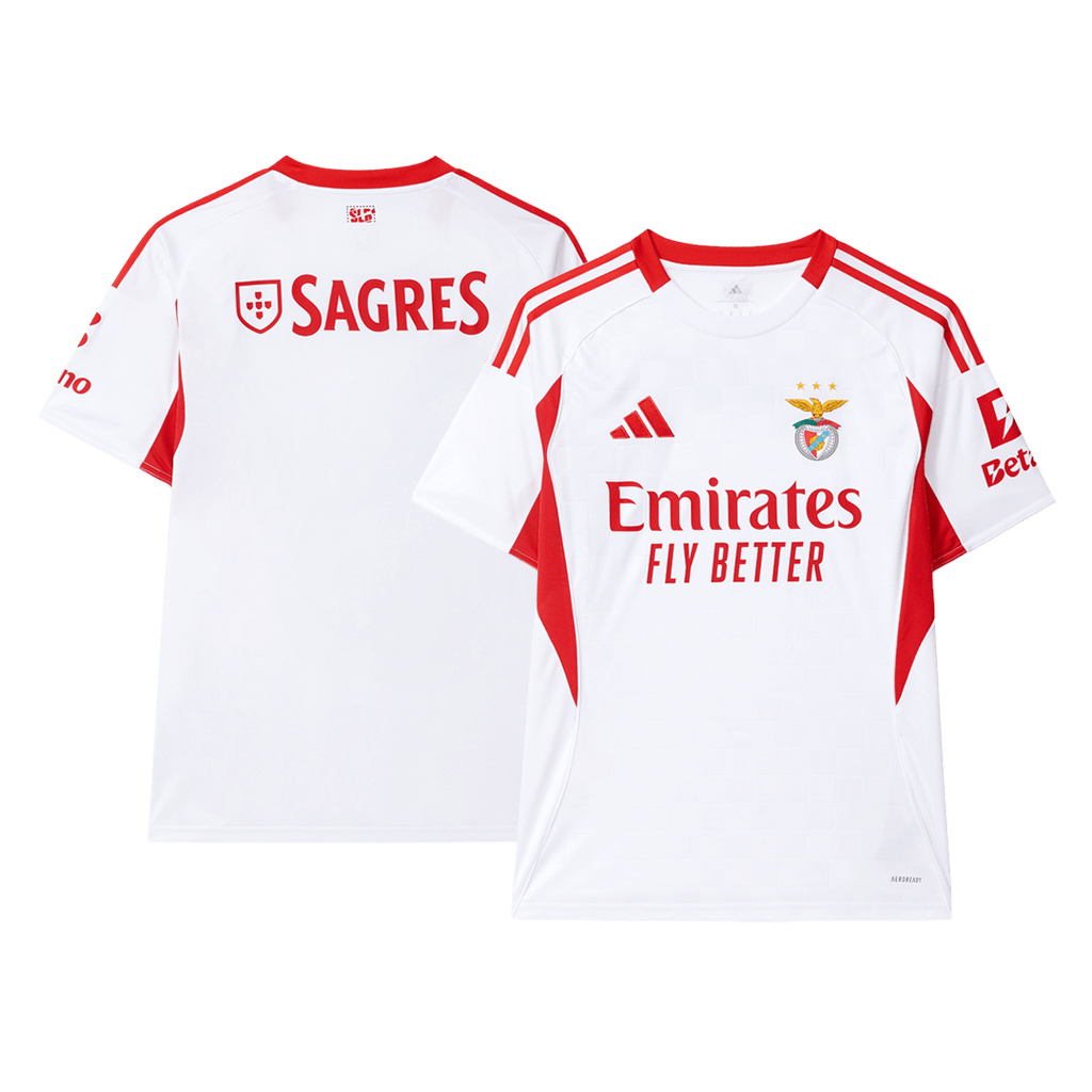 Benfica Third Away Football Shirt 2025/26 White