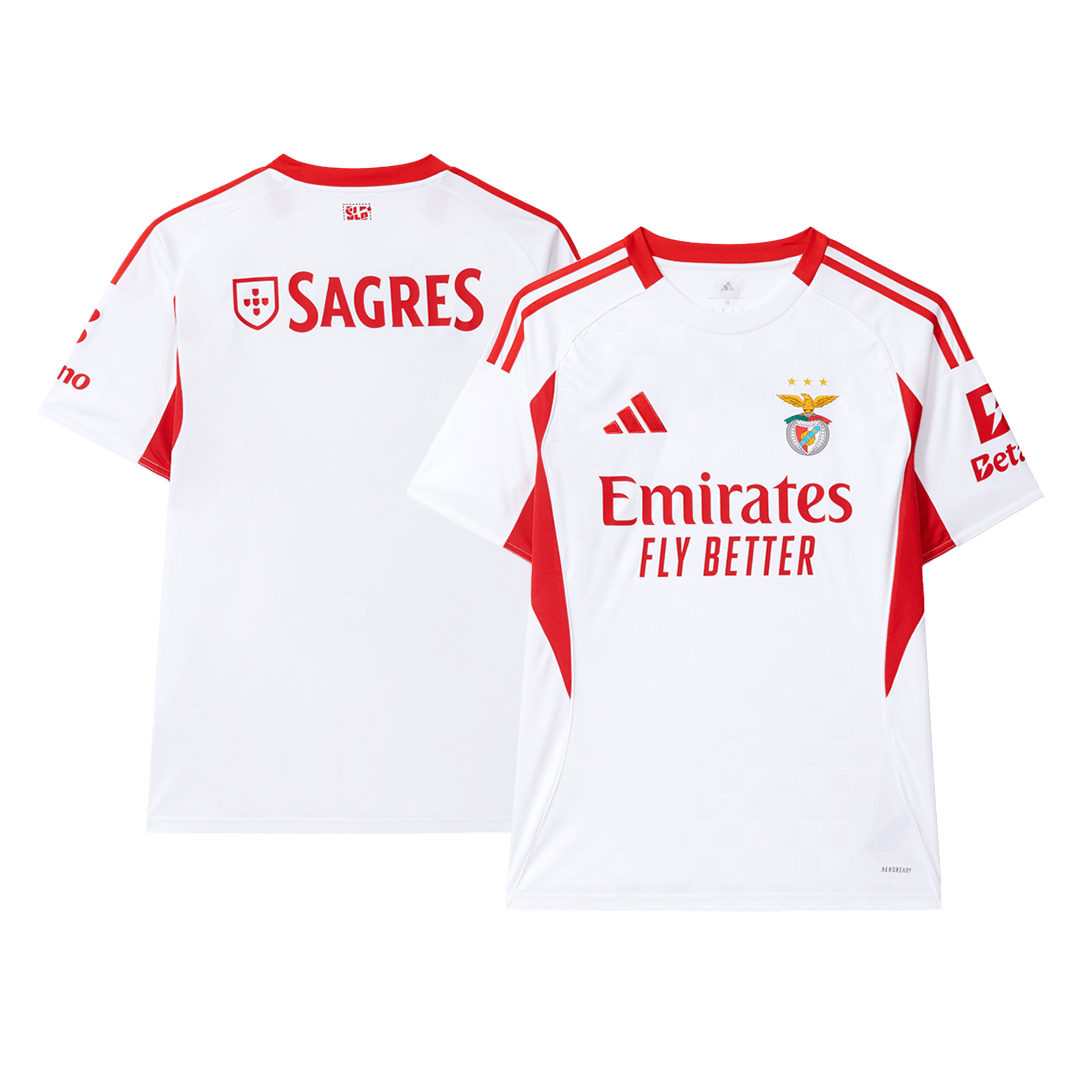 Benfica Third Away Football Shirt 2025/26 White