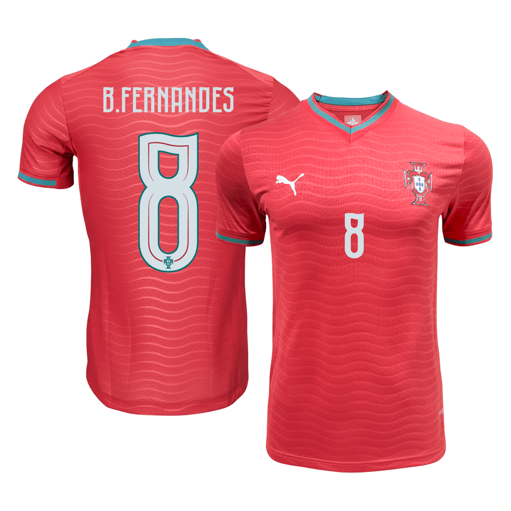 Player Version B.FERNANDES #8 Portugal Home Football Shirt 2026