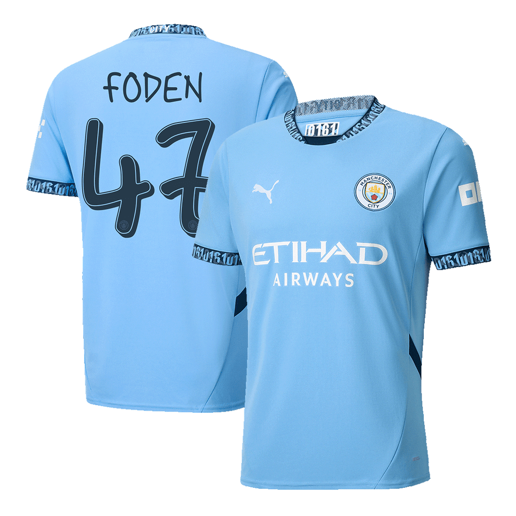FODEN #47 Manchester City Home Football Shirt - UCL