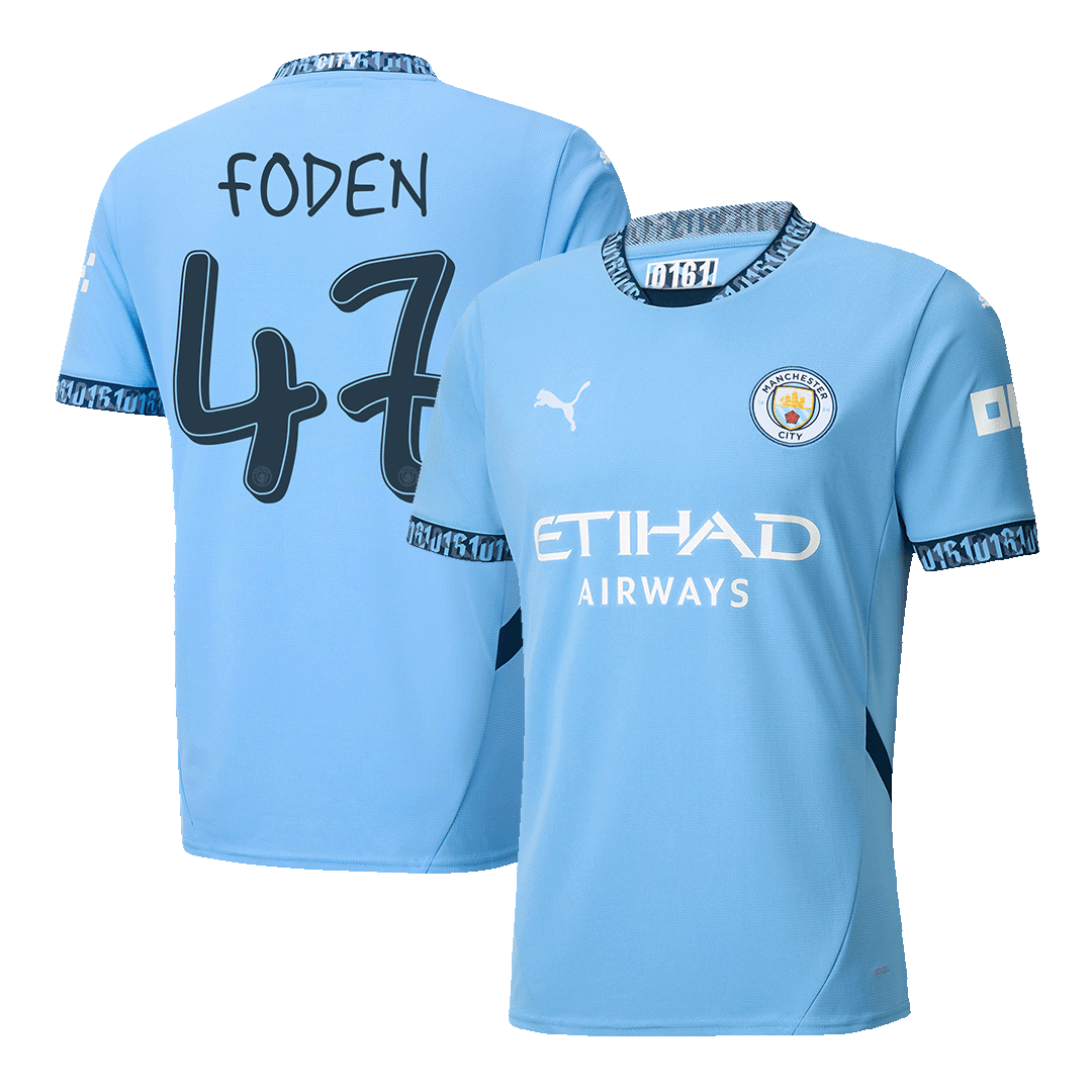 FODEN #47 Manchester City Home Football Shirt - UCL
