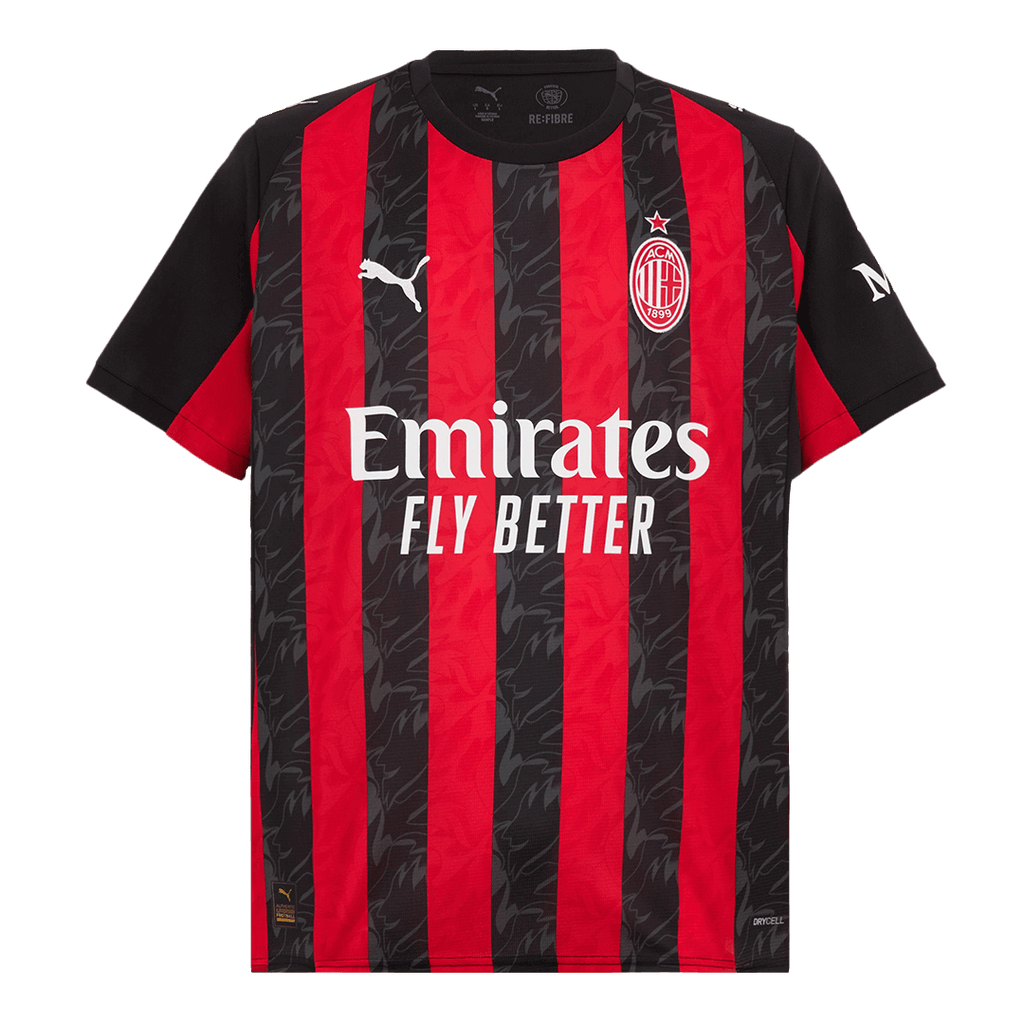 RAFA LEÃO #10 AC Milan Home Football Shirt 2025/26 Red&Black