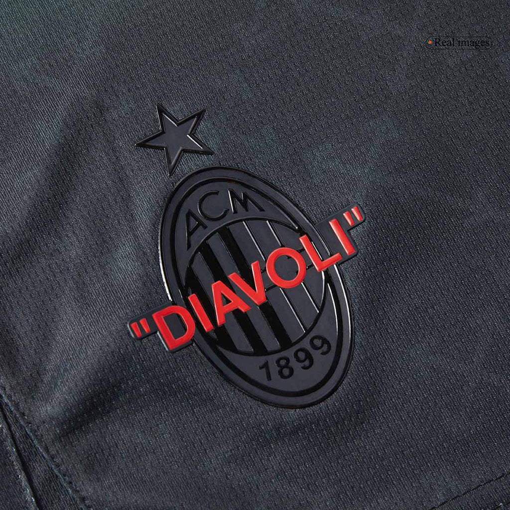 AC Milan Fourth Away Football Shirt Kit(Jersey+Shorts) 2024/25 Green&Black
