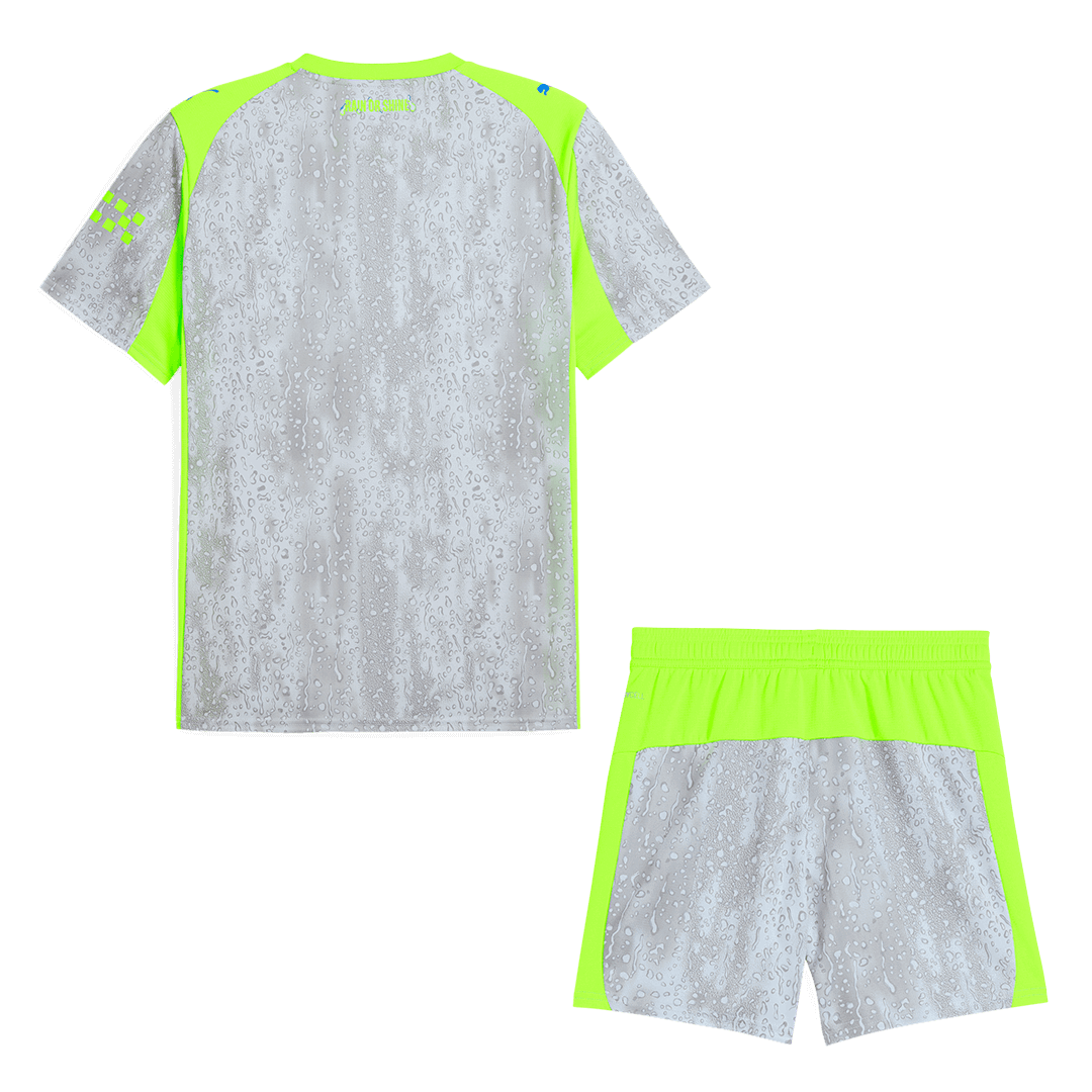 Manchester City Third Away Football Shirt Kit(Jersey+Shorts) 2025/26