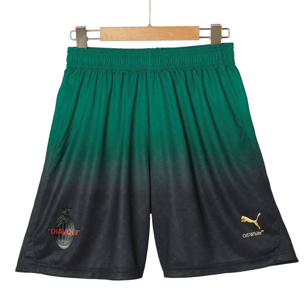 AC Milan Fourth Away Football Shirt Kit(Jersey+Shorts) 2024/25 Green&Black