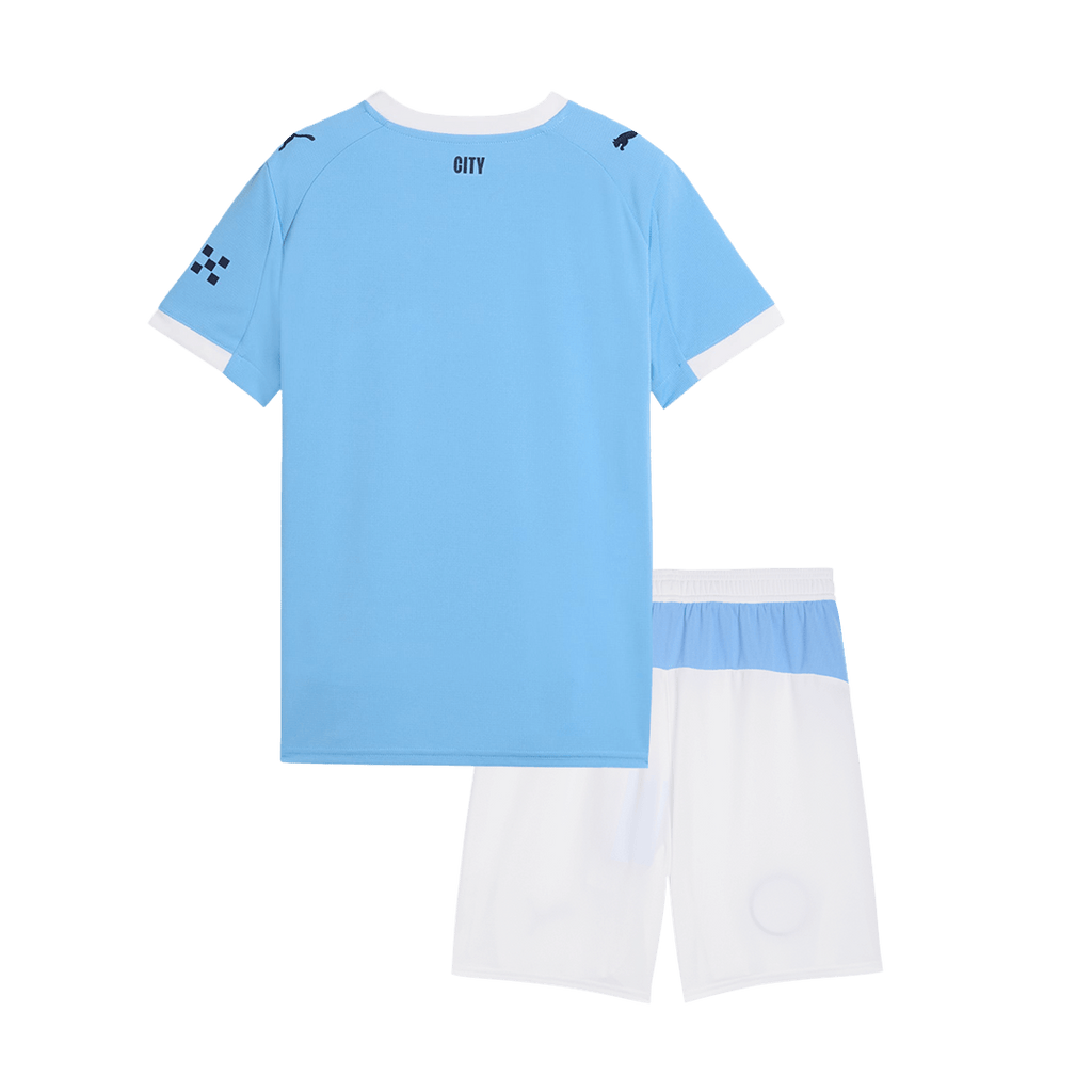 Kid's Manchester City Home Football Shirt Kit(Jersey+Shorts) 2025/26 Blue