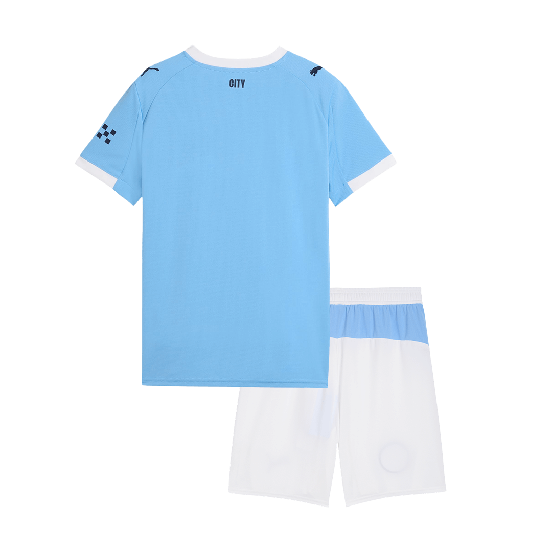 Kid's Manchester City Home Football Shirt Kit(Jersey+Shorts) 2025/26 Blue