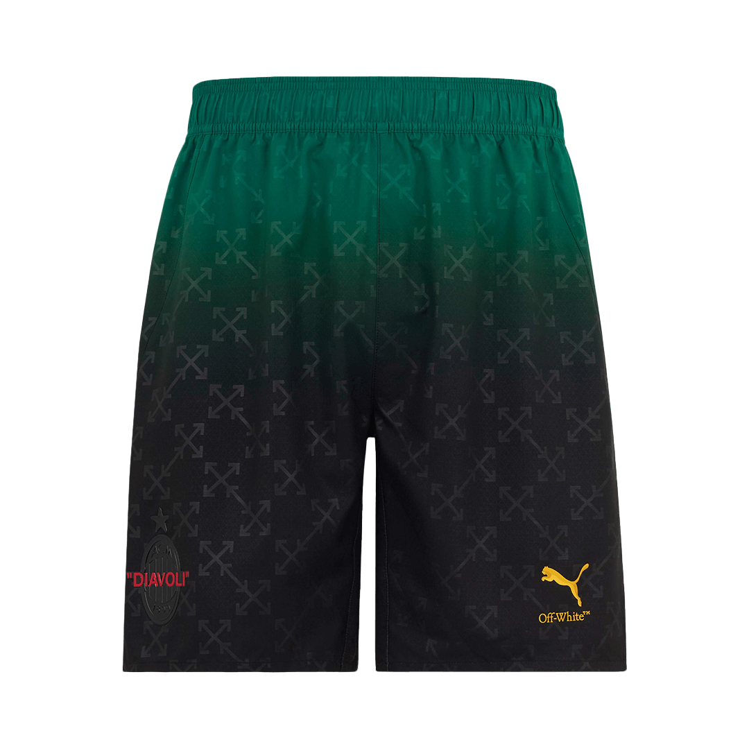 AC Milan Fourth Away Football Shirt Kit(Jersey+Shorts) 2024/25 Green&Black