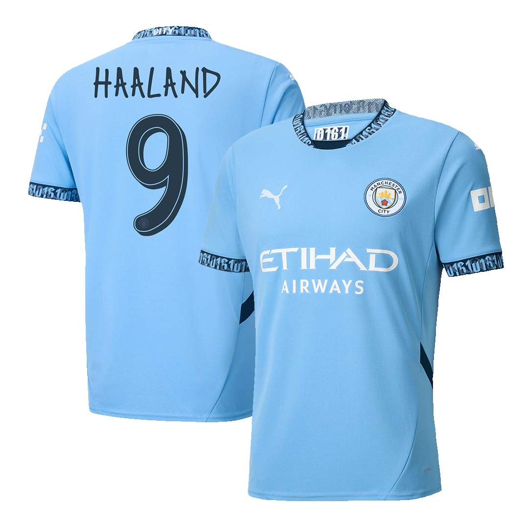 HAALAND #9 Manchester City Home Football Shirt - UCL
