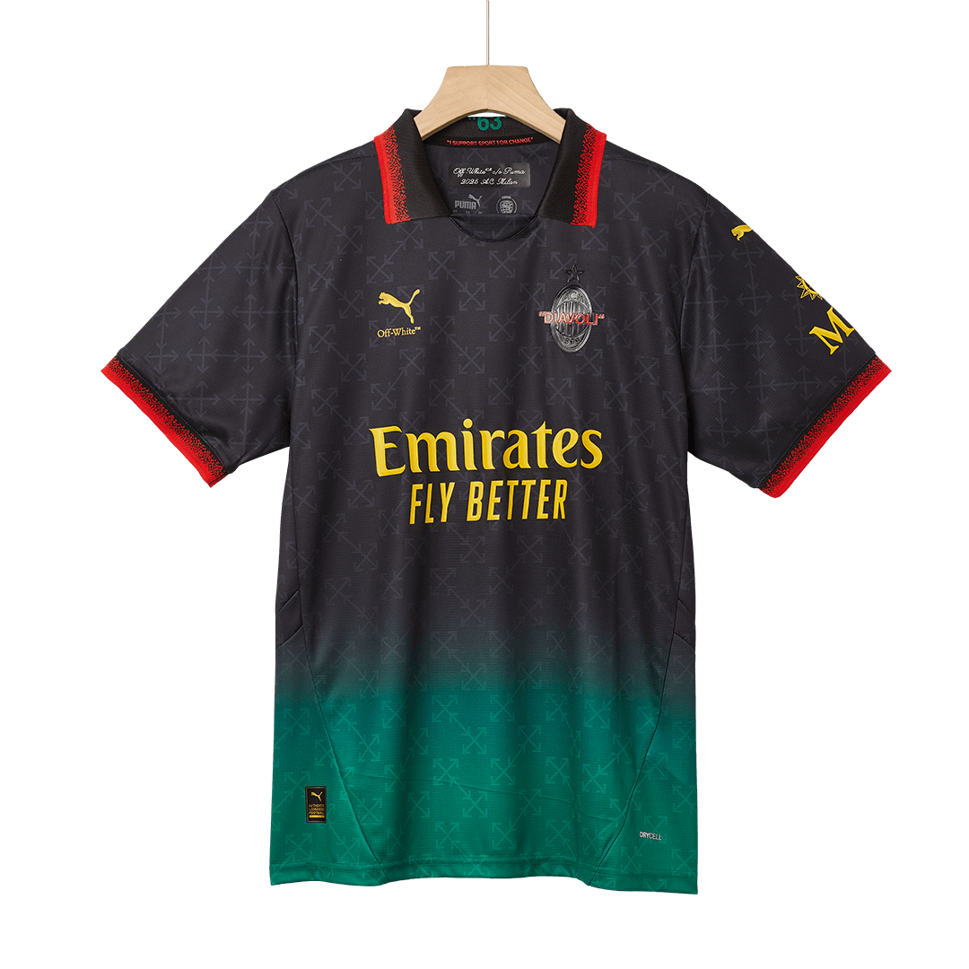 AC Milan Fourth Away Football Shirt Kit(Jersey+Shorts) 2024/25 Green&Black