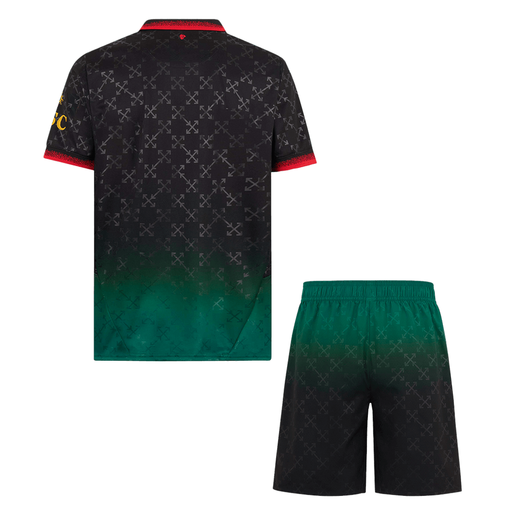 AC Milan Fourth Away Football Shirt Kit(Jersey+Shorts) 2024/25 Green&Black