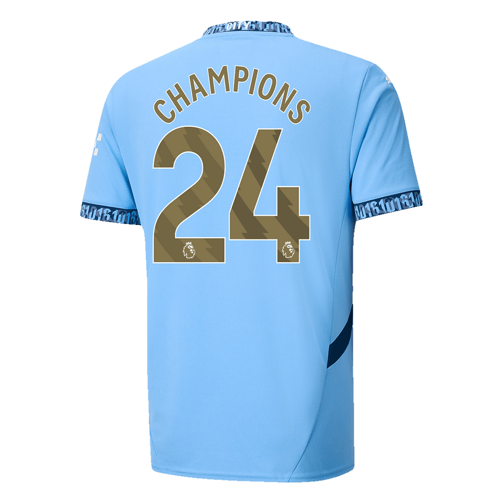 CHAMPIONS #24 Manchester City Home Football Shirt