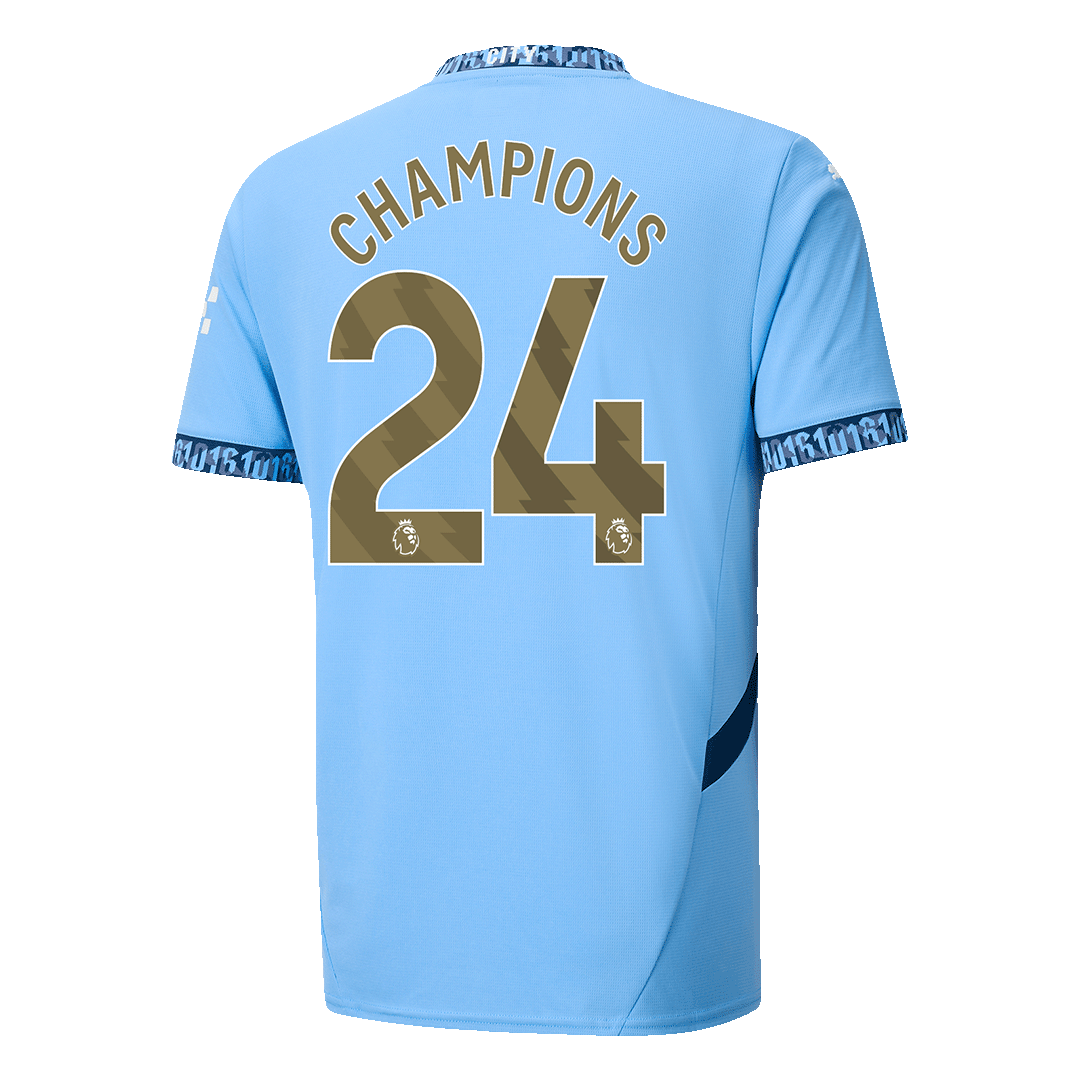 CHAMPIONS #24 Manchester City Home Football Shirt
