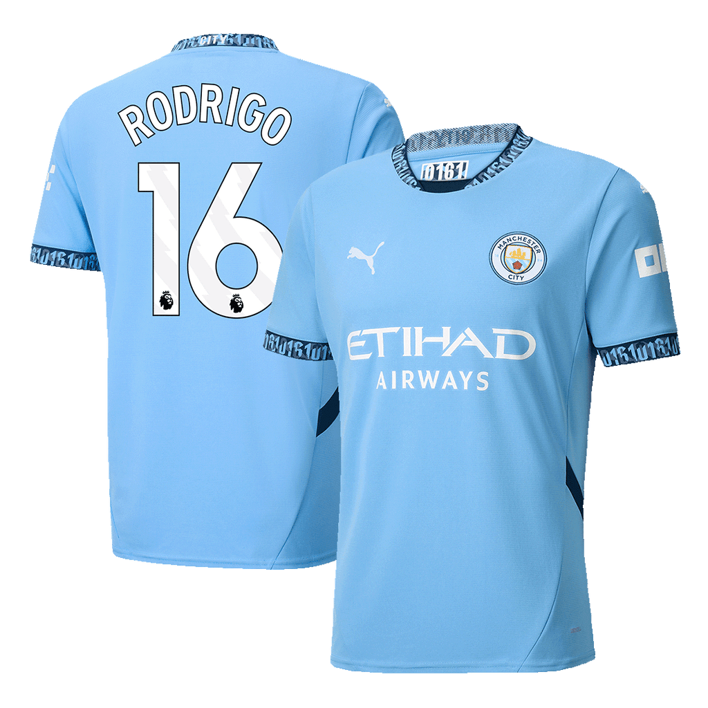 RODRIGO #16 Manchester City Home Football Shirt