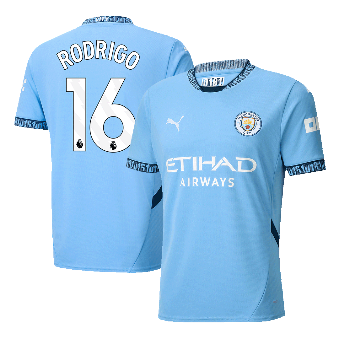 RODRIGO #16 Manchester City Home Football Shirt