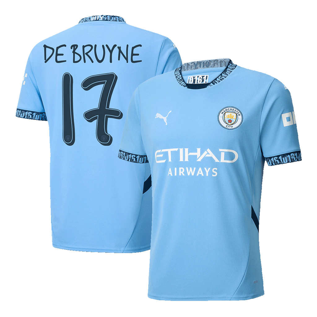 DE BRUYNE #17 Manchester City Home Football Shirt - UCL