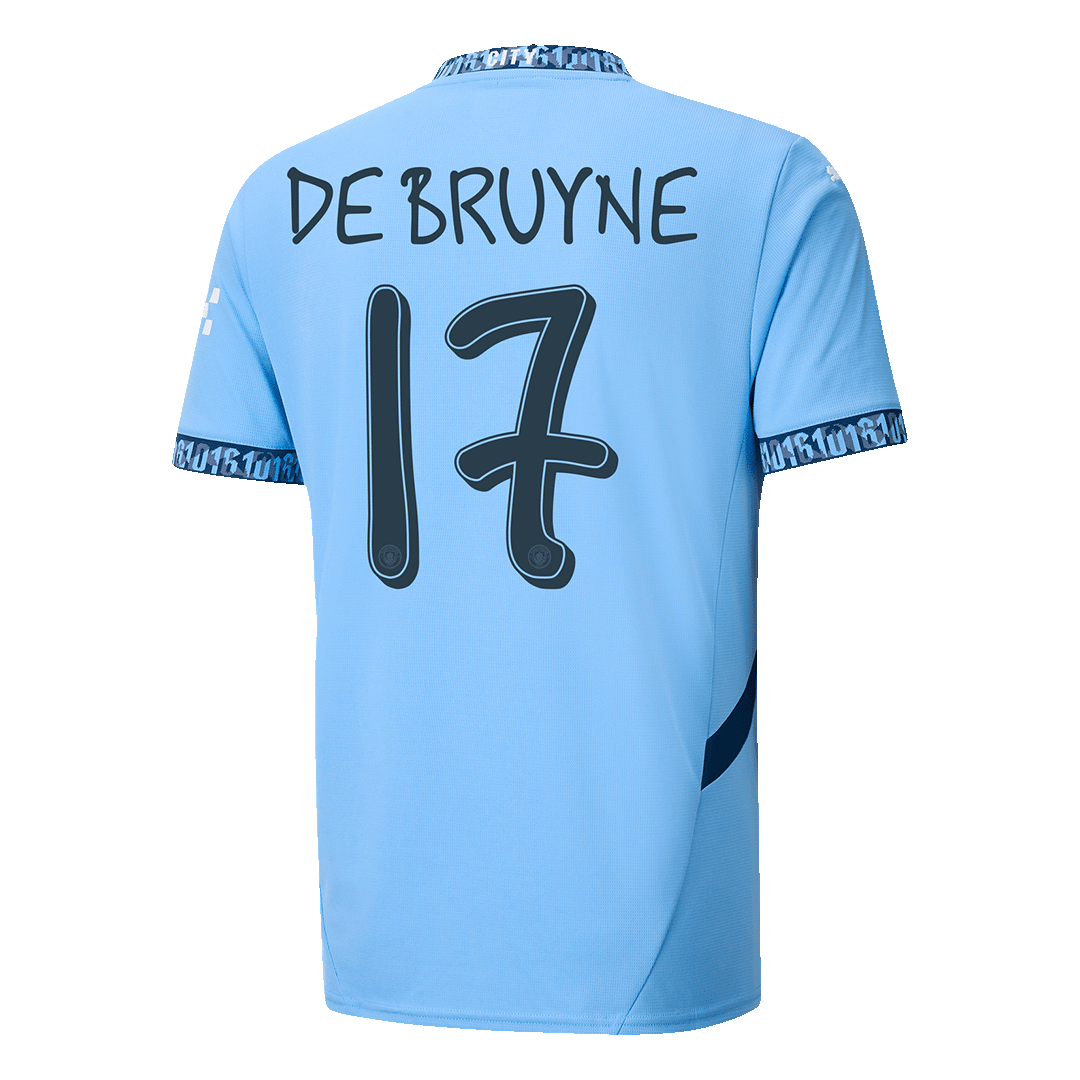DE BRUYNE #17 Manchester City Home Football Shirt - UCL