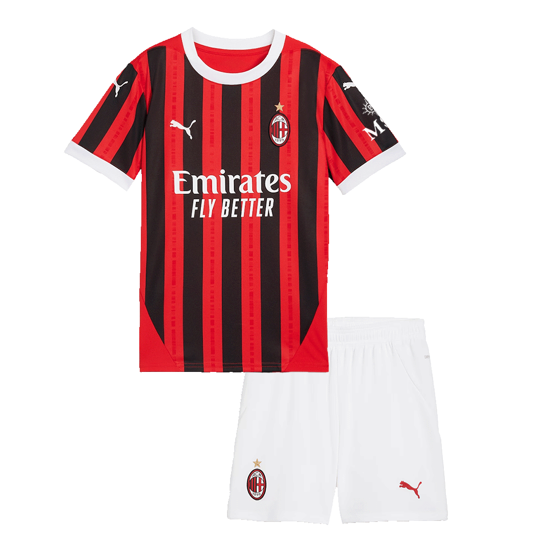 Kid's AC Milan Home Football Shirt Kit(Jersey+Shorts) 2024/25